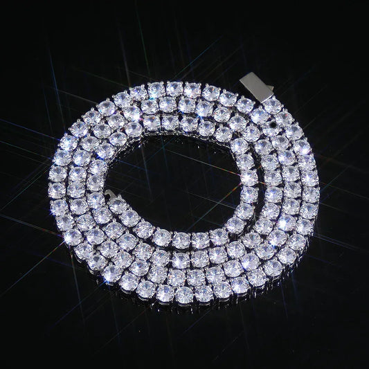 Tennis Chain Necklace with Zircon Stones and Spring Clasp for Men | Iced Out Hip Hop Jewelry | Caratix Jewelry - CaratixJewelry