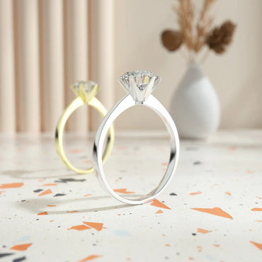 D Color VVS1 Moissanite Ring | S925 Silver Platinum Plated | Caratix