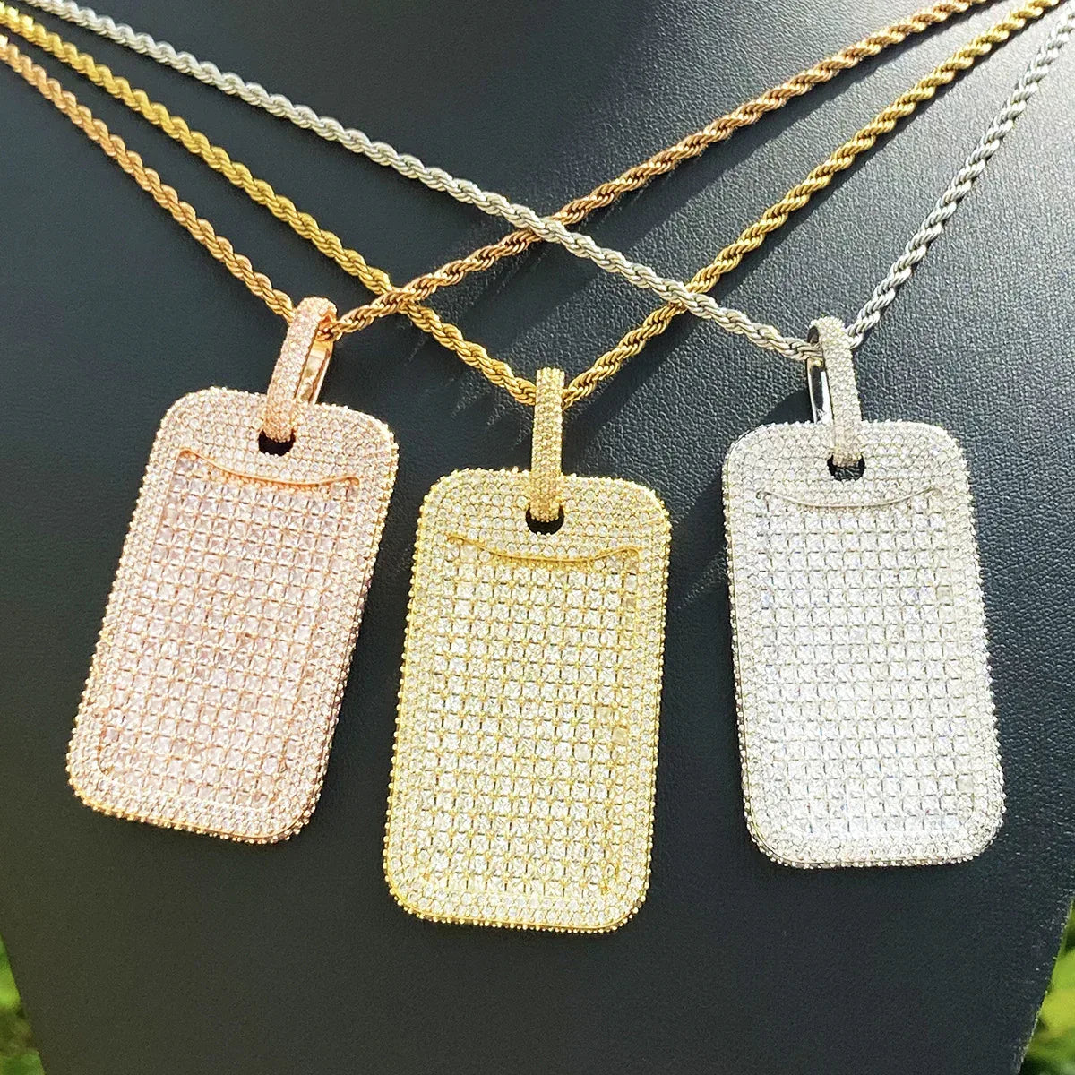 Luxury Heavy Design Iced Out Square Pendant for Men | Niche Creative Hip Hop Rapper Necklace | Full CZ Zircon Block Bling | Senior Sense Jewelry | Caratix - CaratixJewelry