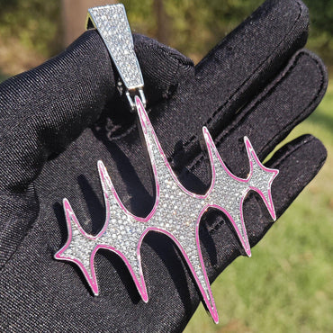 Glow in the Dark Star Pendant Necklace – Hip Hop Iced Out CZ Jewelry Trend for Men & Women - CaratixJewelry
