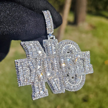 Micro-Pave Letter Pendant | CZ Hip Hop Unisex Trendy Streetwear Jewelry - CaratixJewelry