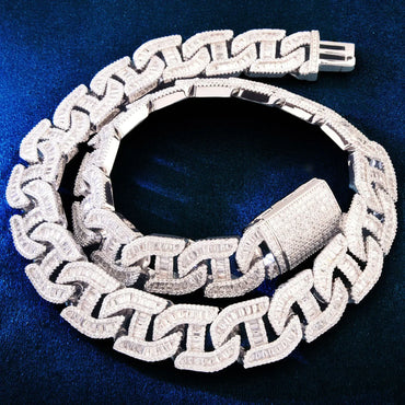 16mm Iced Out Irregular Cuban Chain Zircon Necklace - CaratixJewelry