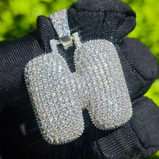 Iced Out Alphabet Letter Pendant | CZ Hip Hop 26-Letter Streetwear Jewelry - CaratixJewelry