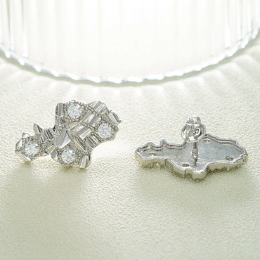 S925 Sterling Silver Moissanite Stud Earrings | D Color VVS1 Diamond Tester Proven | Caratix