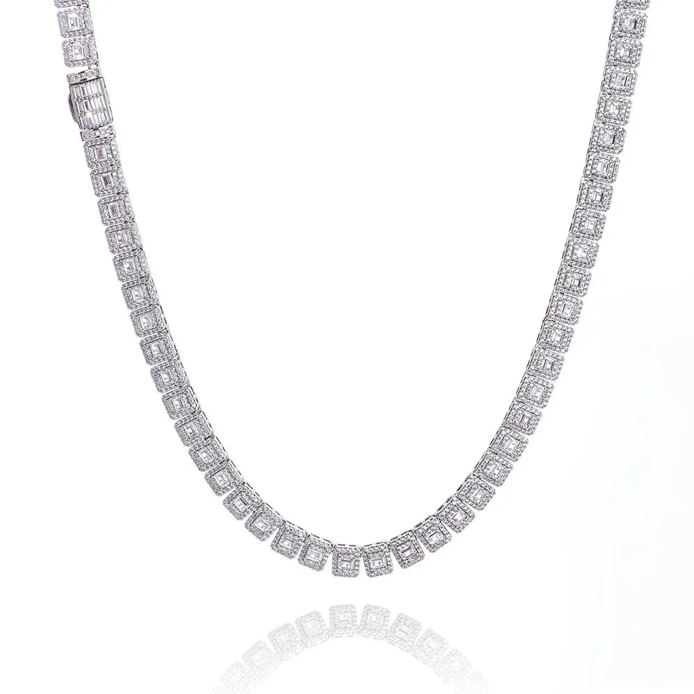 Triple-Row Moissanite Bubble Cuban Link Chain – Custom S925 Sterling Silver Iced-Out Hip Hop Men’s Luxury Streetwear Necklace - CaratixJewelry