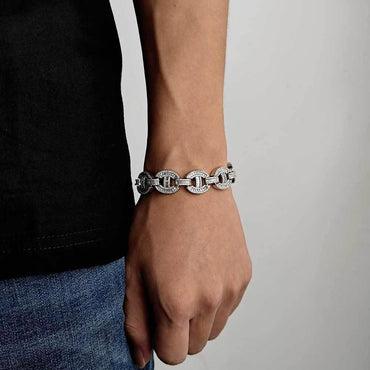 16mm Pig Nose Cuban Bracelet Zircon Hip Hop Jewelry for Men | Caratix Jewelry - CaratixJewelry