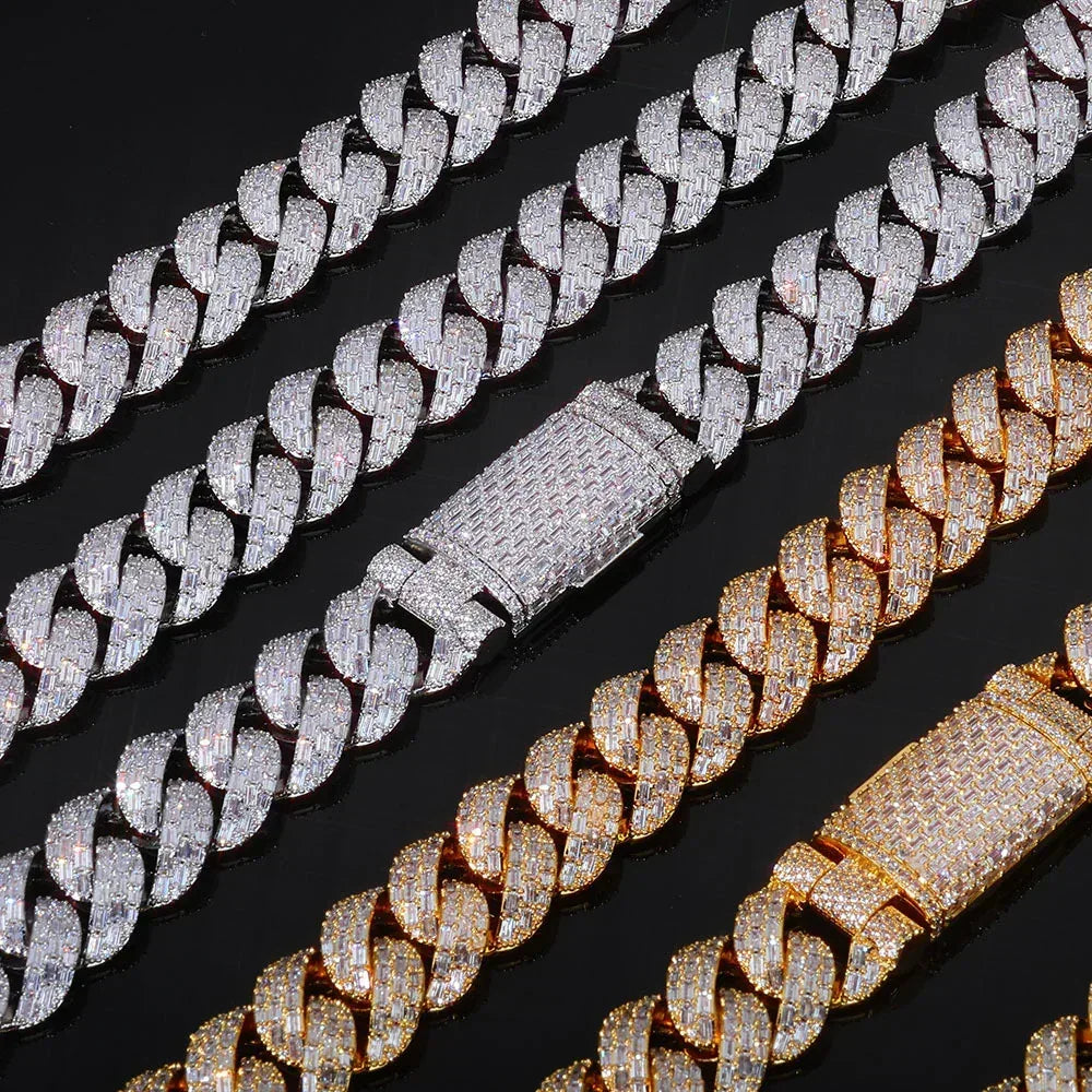 20mm Bubble Cuban Chain Necklace Zircon Hip Hop Jewelry - CaratixJewelry