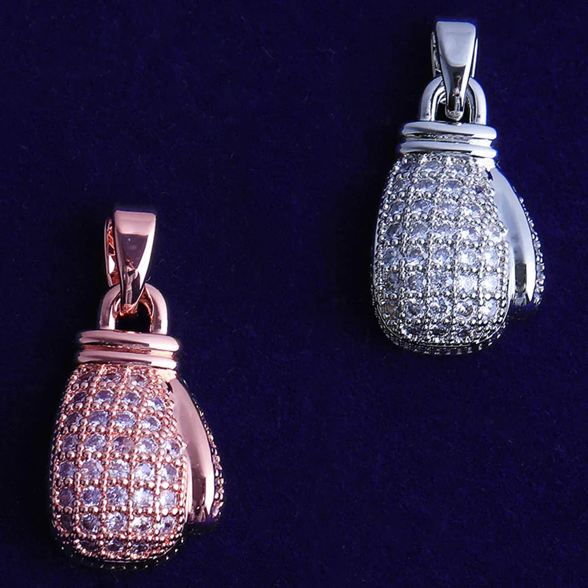 Iced Out Power Fist Pendant | Men's Real Copper CZ Strength Necklace - CaratixJewelry