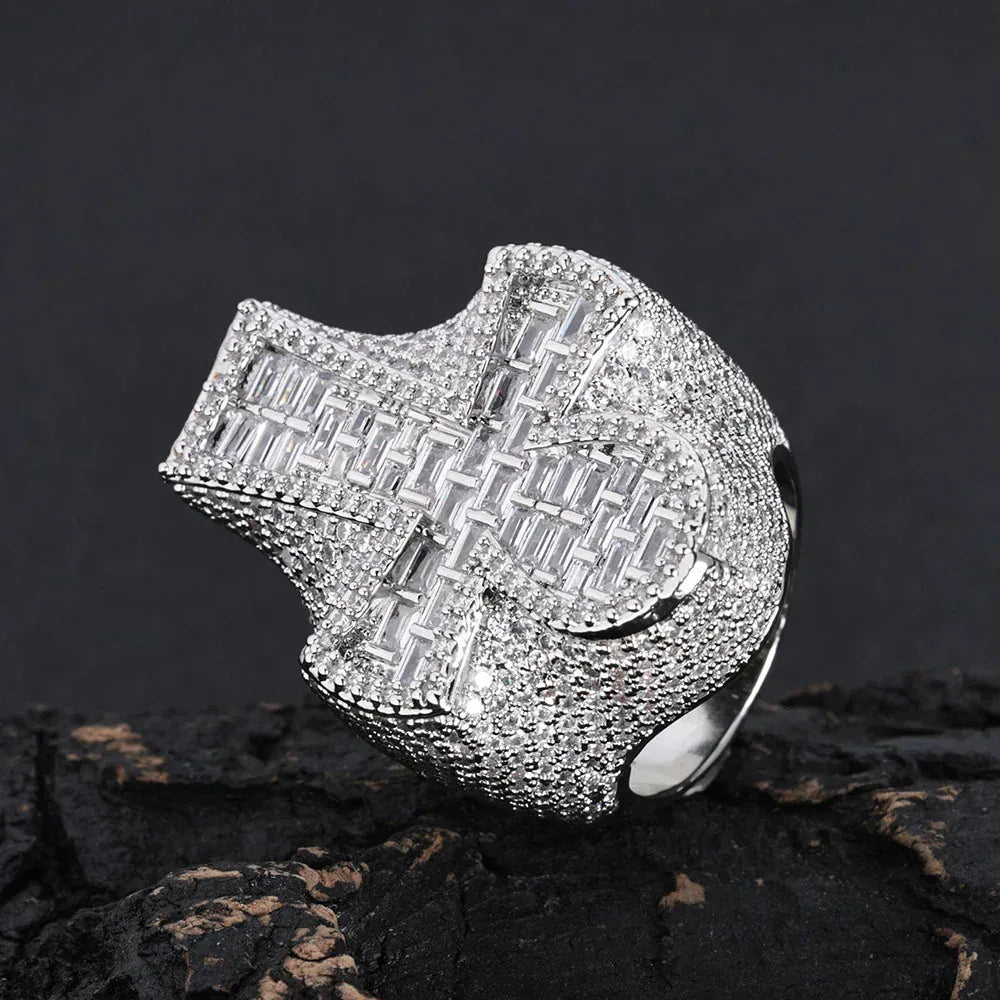 Zircon Cross Ring for Men | Luxury Vintage Hip Hop Jewelry | Caratix Jewelry - CaratixJewelry