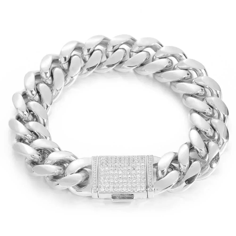 Miami Cuban Chain Bracelet for Men | Caratix Jewelry - CaratixJewelry