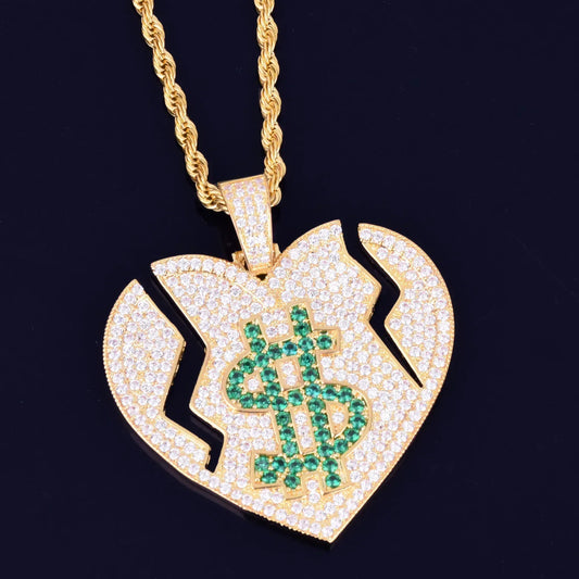 Men's Real 18K Gold Plated Money Love Necklace Caratix - CaratixJewelry