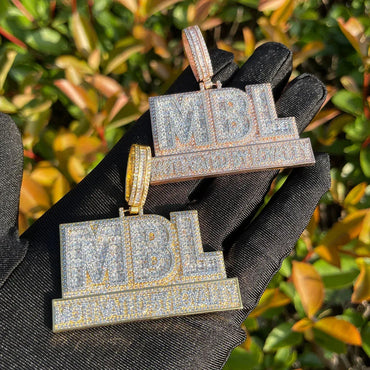 Men's "Money Bag" Initial Necklace | Premium Copper CZ Making Billions Jewelry Caratix - CaratixJewelry
