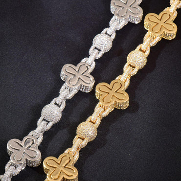 Iced Out Bubble Zircon Necklace for Men | Hip Hop Fashion Jewelry | Caratix Jewelry - CaratixJewelry