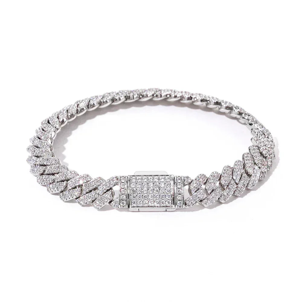 Custom 8mm Rhombus Cuban Link Chain - CaratixJewelry