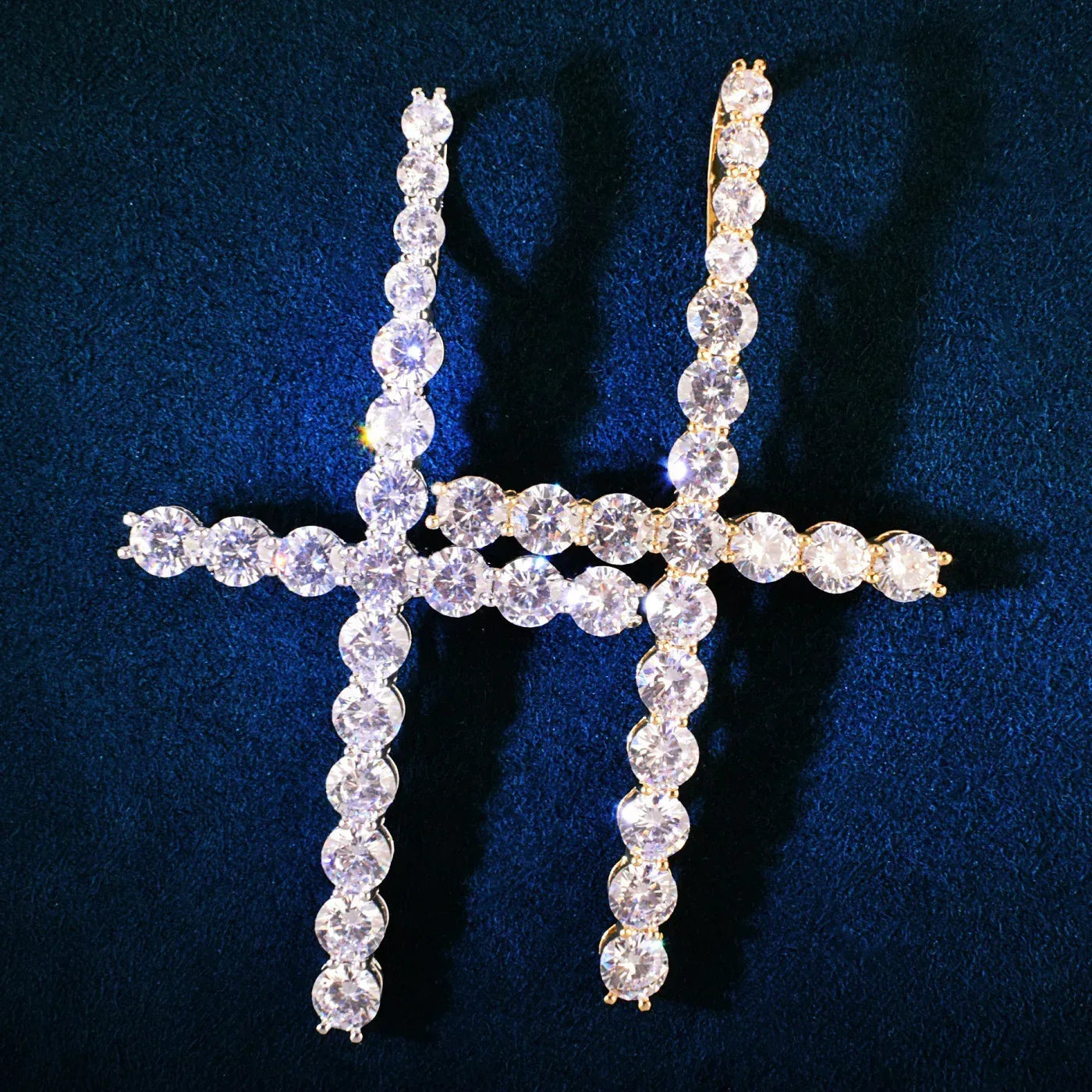 AAA CZ Cross Pendant Necklace | Men’s Hip Hop Streetwear Jewelry - CaratixJewelry