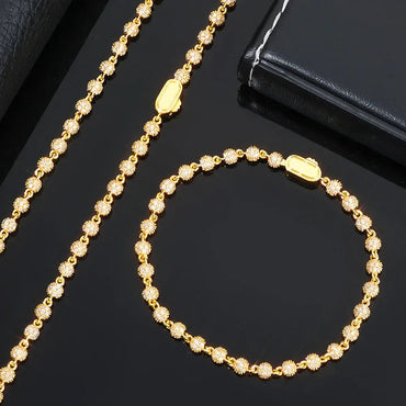 Custom 4mm Fully Iced-Out Ball Chain | Versatile Hip Hop Jewelry for Men | Caratix - CaratixJewelry