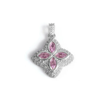 Colorful Four-Leaf Clover Pendant Necklace Full Zircon Hip Hop Jewelry for Men | Caratix Jewelry - CaratixJewelry