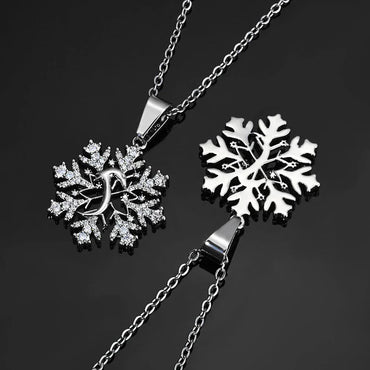 Snake Snowflake Pendant Necklace Zircon Hip Hop Jewelry | Caratix Jewelry - CaratixJewelry