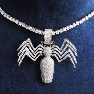 Men's Real Copper CZ Necklace | Luxury 3D Arachnid Jewelry - CaratixJewelry