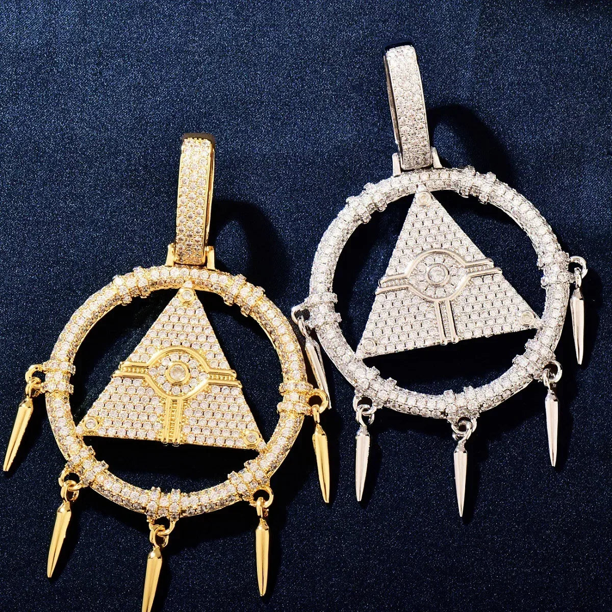 Iced Out Dream Catcher Pendant Necklace – Hip Hop CZ Streetwear Jewelry for Trendsetters - CaratixJewelry