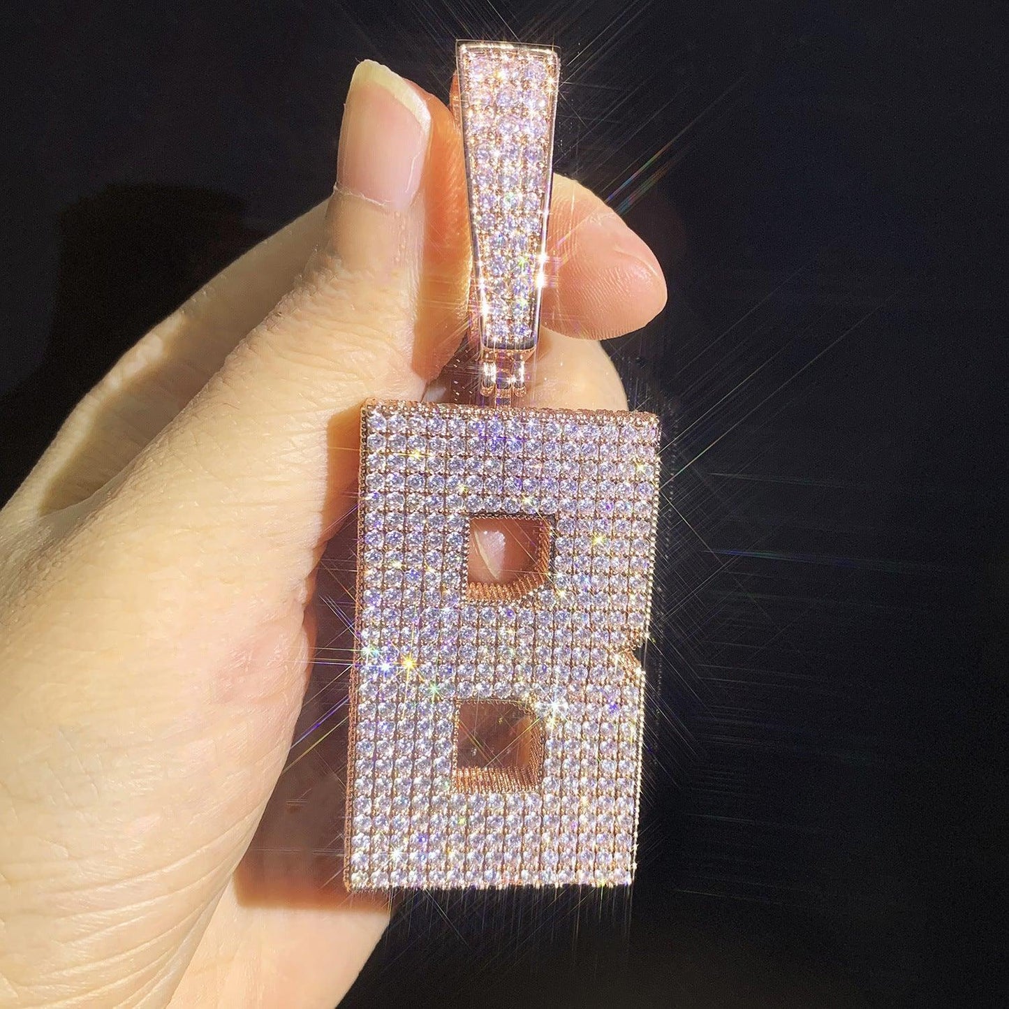 26 Letter Alphabet Pendant | CZ Iced Out Hip Hop Streetwear Jewelry - CaratixJewelry