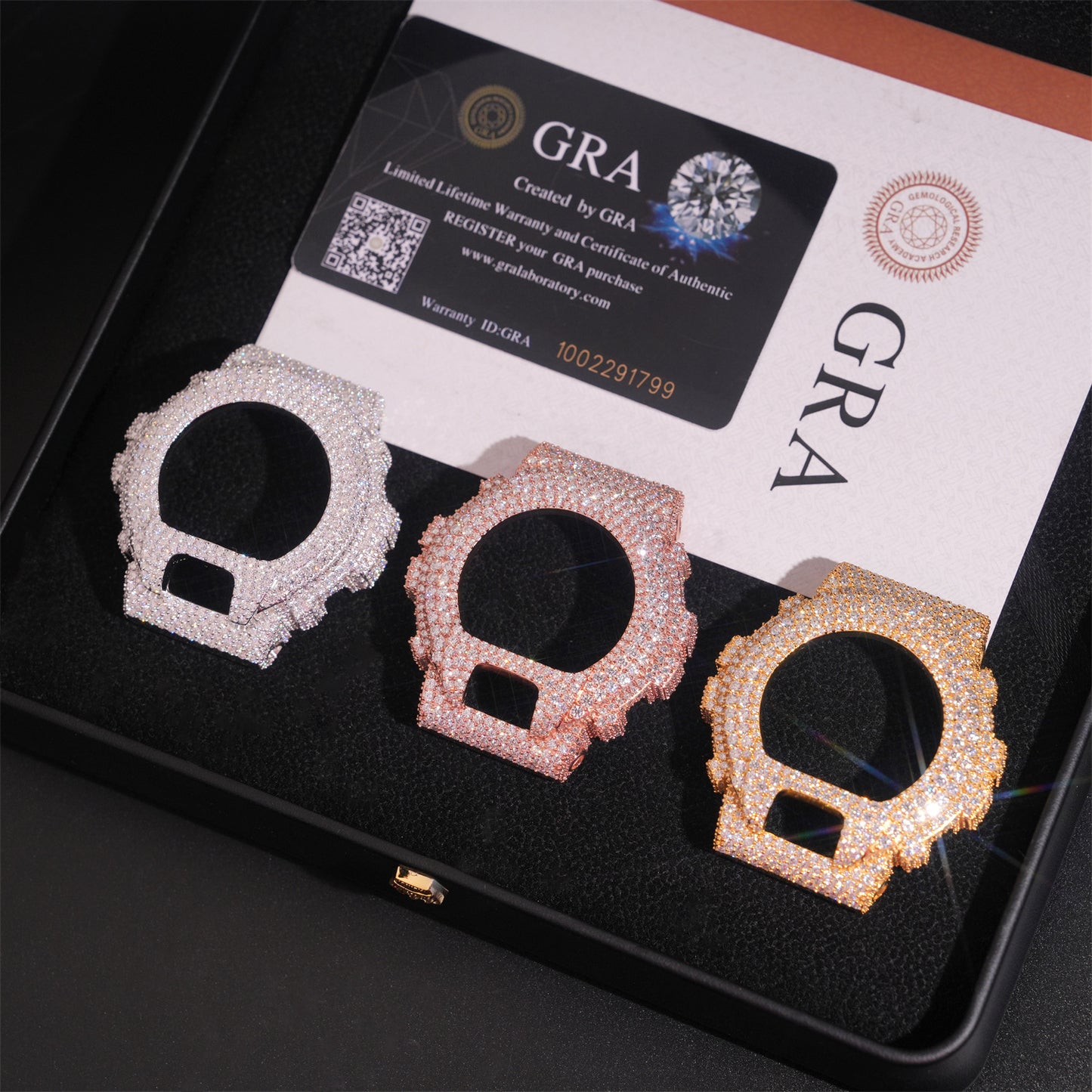 Custom S925 Silver Moissanite Watch Case | Iced Out Watch Bezel & Cover | Caratix
