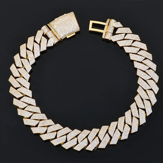 36mm Iced Out Cut Cuban Chain Zircon - CaratixJewelry