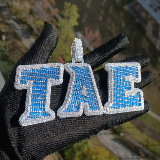 Colored CZ Letter Pendant | Iced Out DIY Custom Alphabet Hip Hop Jewelry - CaratixJewelry