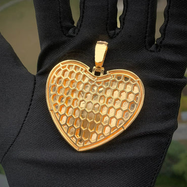 Broken Heart Photo Pendant | Iced Out CZ Custom Picture Hip Hop Necklace - CaratixJewelry