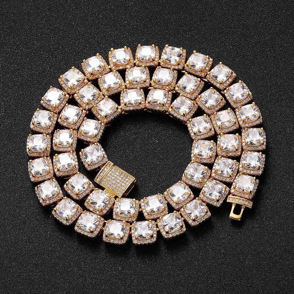 Iced Out Square Chain Zircon Hip Hop Necklace for Men | Caratix Jewelry - CaratixJewelry