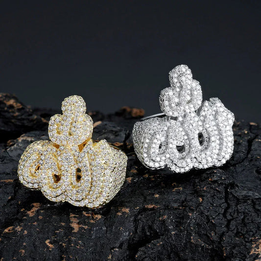 Fire Symbol Zircon Ring for Men | Trendy Hip Hop Jewelry | High-End Fashion Accessories | Caratix Jewelry - CaratixJewelry