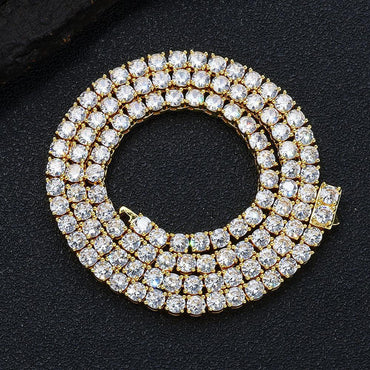 Tennis Chain Necklace with Zircon Stones and Spring Clasp for Men | Caratix Jewelry - CaratixJewelry