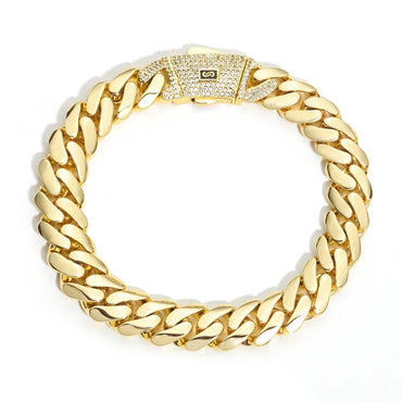 Custom 14K Gold Cuban Chain Bracelet for Men | Caratix Jewelry - CaratixJewelry