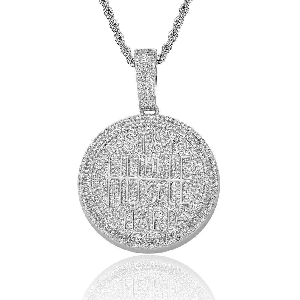 High-Quality Letter Pendant Necklace with Full Zircon Stones for Men | Caratix Jewelry - CaratixJewelry