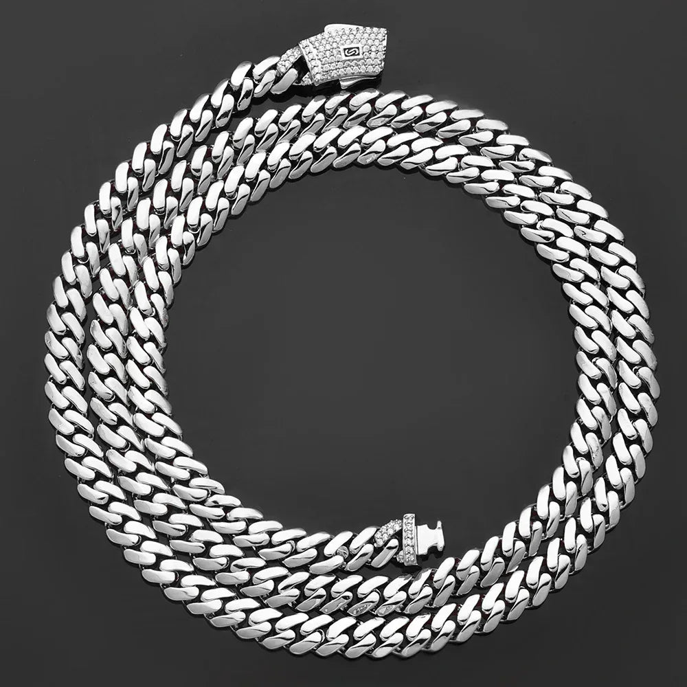 Polished Cuban Chain Necklace 14K Gold Tone Hip Hop Jewelry for Men | Caratix Jewelry - CaratixJewelry