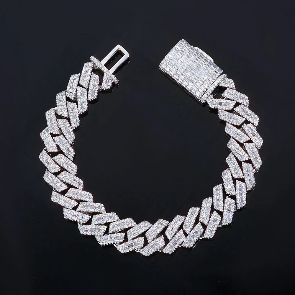 Custom 14mm Cuban Chain Bracelet - CaratixJewelry