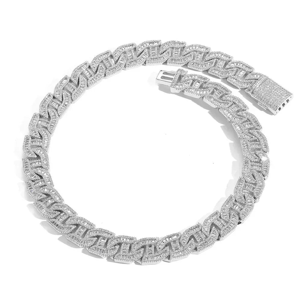 16mm Pig Nose Cuban Chain Mixed Set Zircon - CaratixJewelry