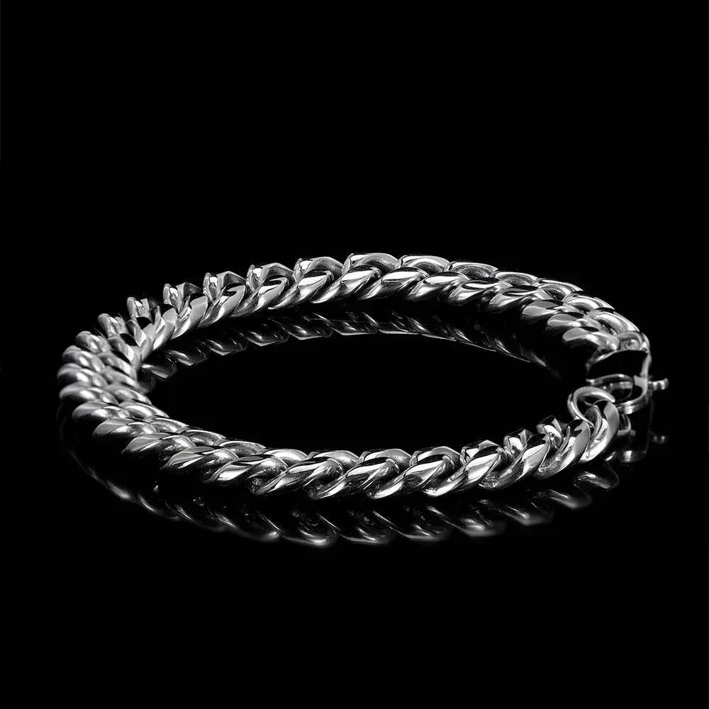 Cuban Link Bracelet with Box Clasp for Men | Caratix Jewelry - CaratixJewelry