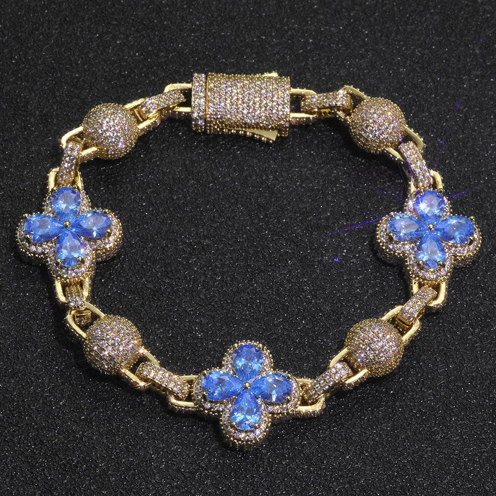 Custom 10mm Bead Chain Bracelet Zircon Hip Hop Jewelry for Men | Caratix Jewelry - CaratixJewelry