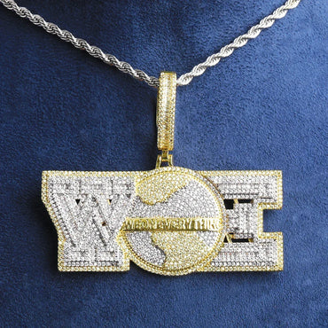 Iced Out "We On Everything" Pendant | Men's Crew Loyalty Necklace - CaratixJewelry