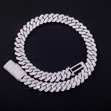Rapper Iced Out Chain Four Row Cuban Zircon - CaratixJewelry