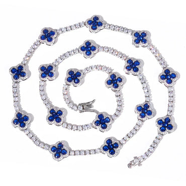 Figure 8 Color Zircon Tennis Chain Rapper Iced Out Chain Style | Caratix Jewelry - CaratixJewelry