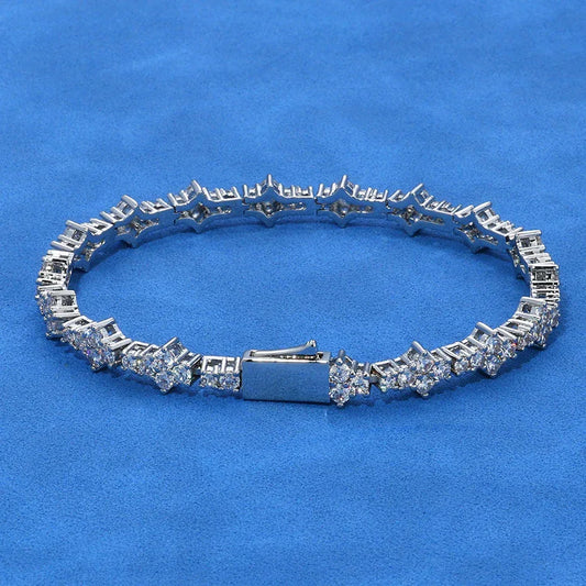 Custom S925 Silver Airplane Tennis Bracelet | Unique Women's Hip Hop Bling | Caratix - CaratixJewelry