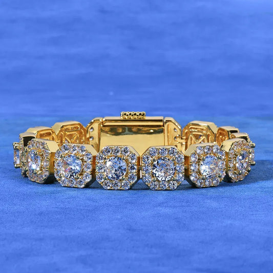 Iced Sugar Link Zircon Hip Hop Jewelry Bracelet for Men | Caratix Jewelry - CaratixJewelry