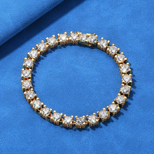 Custom 6mm Zircon Tennis Bracelet Hip Hop Bling for Men | Caratix - CaratixJewelry
