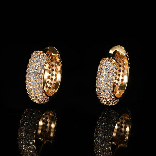 Bubble Zircon Hoop Earrings for Men | Luxury Hip Hop Jewelry | Caratix Jewelry - CaratixJewelry