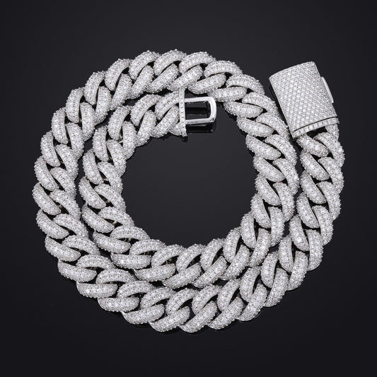 15mm-18mm Bubble Cuban Link Chain Iced Out | Caratix