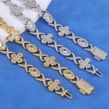 Eye Cross Pendant Necklace Zircon Hip Hop Jewelry for Men | Caratix Jewelry - CaratixJewelry