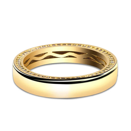 S925 Sterling Silver Ring | Minimalist Couple's Zirconia Band | Caratix