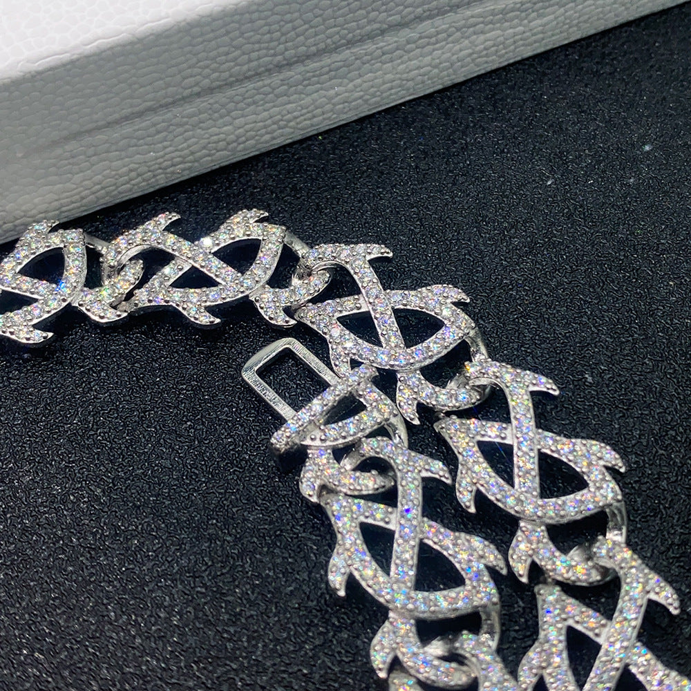 15mm S925 Sterling Silver Moissanite Cuban Link Chain | Heavyweight Iced Out Necklace | Caratix